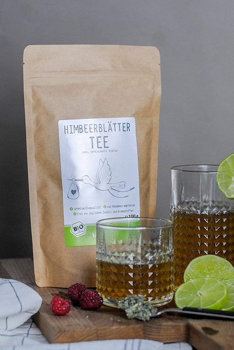 Himbeerblättertee Zubereitung mit Limette