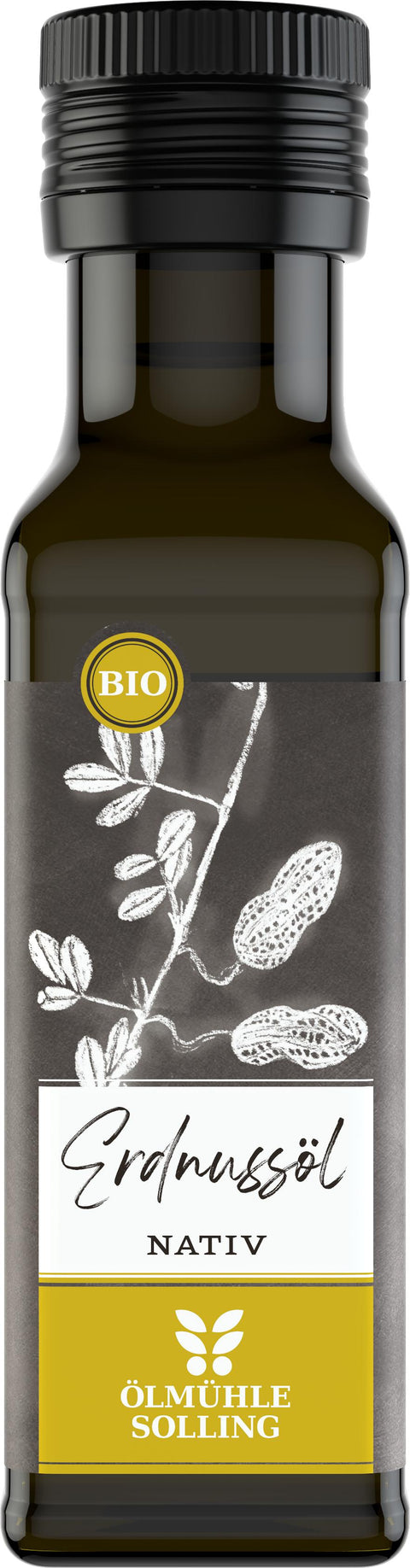 Bio Erdnussöl 100 ml nativ in Braunglasflasche mit Springdosierer