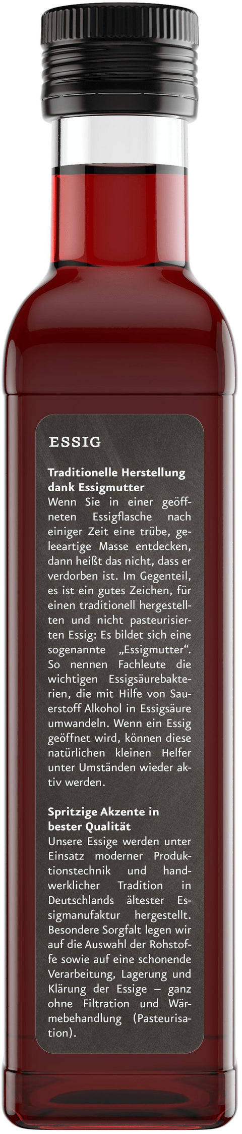 Bio Sauerkirschessig 250 ml Ölmühle Solling Info zur Essigherstellung