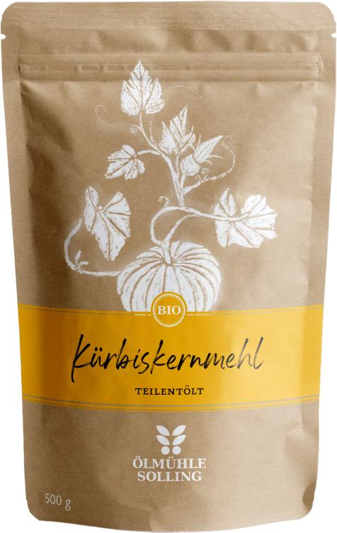 Bio Kürbiskernmehl Ölmühle Solling im Doypack