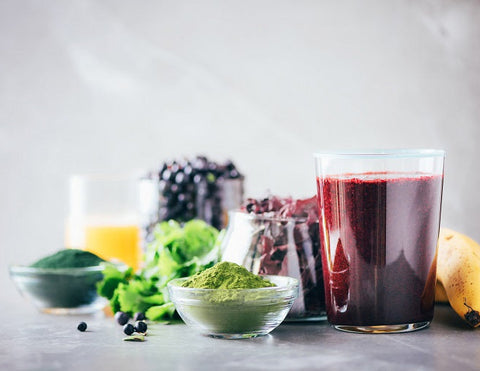 Heavy Metal Detox Smoothie Set nach Anthony William - BIO GerstengrasSAFTpulver 100 g, Wildheidelbeerpulver 200 g, Spirulinapulver 250 g, Dulseflocken 50 g