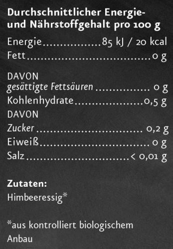 Bio Himbeeressig Nährwertangaben