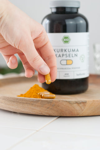 Bio Kurkuma Kapseln mit schwarzem Pfeffer - vegan