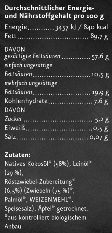 Röstzwiebel Aufstrich Nährwerte