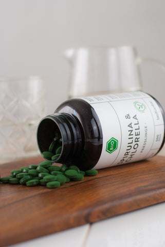 Bio Spirulina und Chlorella Presslinge - vegan