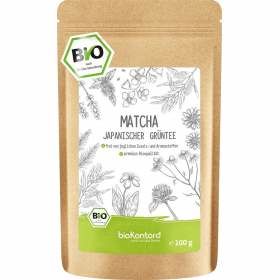 Bio Matcha Pulver 100 g, Japanischer Matchatee aus kontrolliert biologischem Anbau - perfekt für Matcha-Latte