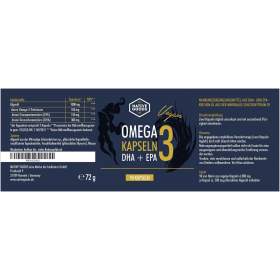 Omega 3 Kapseln aus Algenöl DHA und EPA mit 90 veganen Kapseln ohne Gelatine oder Carrageen