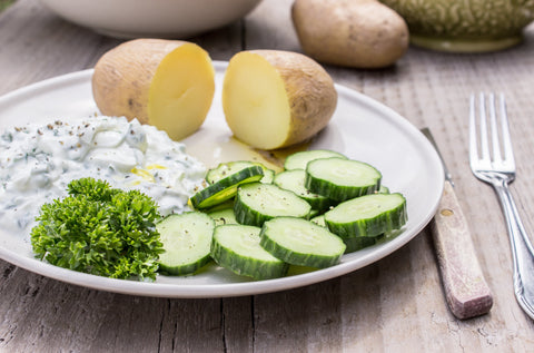 Pellkartoffel mit Quark und Leinöl - bioKontor