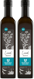 Bio Leinöl 2x 500 ml von der Ölmühle Solling