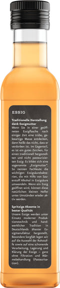 Bio Apfelessig 250 ml naturtrüb Ölmühle Solling Info Essigherstellung
