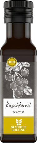 Bio Kirschkernöl 100 ml nativ in UV-geschützter Braunglasflasche