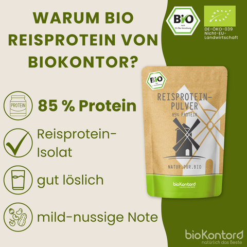 Besonderheiten bio Reisprotein von bioKontor