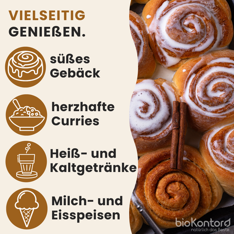 Anwendungsmöglichkeiten des gemahlenen bio Ceylon Zimts von bioKontor