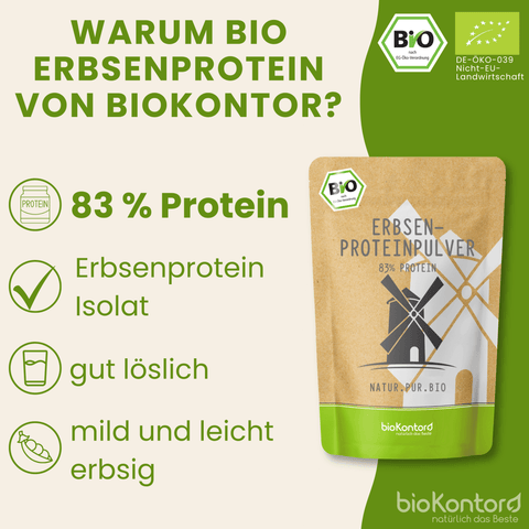 Bio Erbsenprotein Pulver
