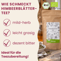 Geschmack des bio Himbeerblätter-Tees von bioKontor