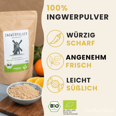 Geschmack des bio Ingwerpulvers von bioKontor