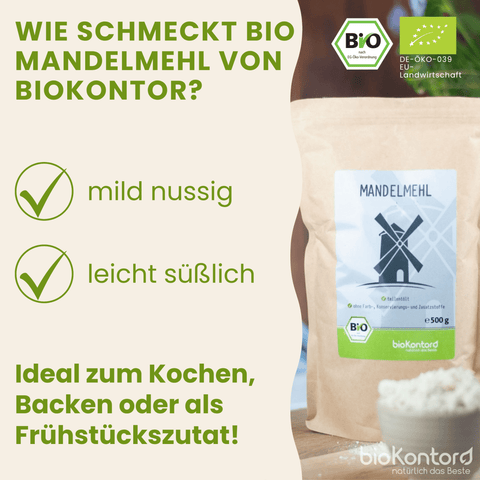 Geschmack des bio Mandelmehls von bioKontor