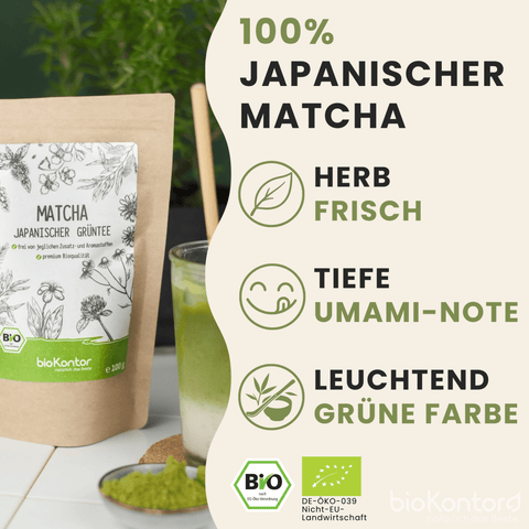 Geschmack des bio Matchas von bioKontor