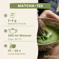 Zubereitung des bio Matcha Pulvers von bioKontor