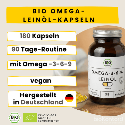 Omega Leinöl Kapseln von bioKontor