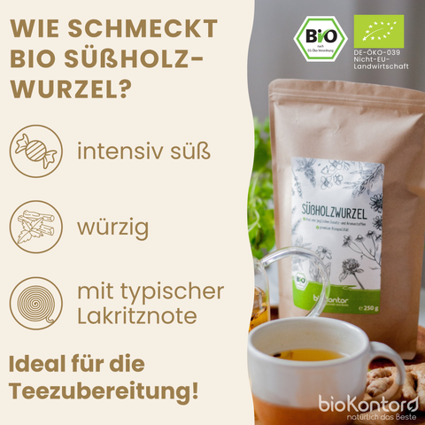 Geschmack von bio Süßholzwurzel von bioKontor