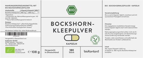 Bockshornkleesamen Pulver Kapseln 180 Stück