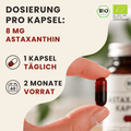 Dosierung 1 Kapsel täglich Astaxanthin Kapseln