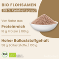 Protein- und Ballaststoffgehalt der bio Flohsamen von bioKontor