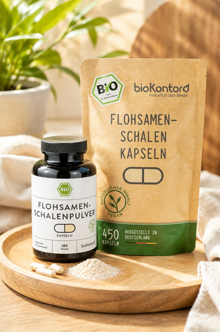 Bio Flohsamenschalen Kapseln - vegan