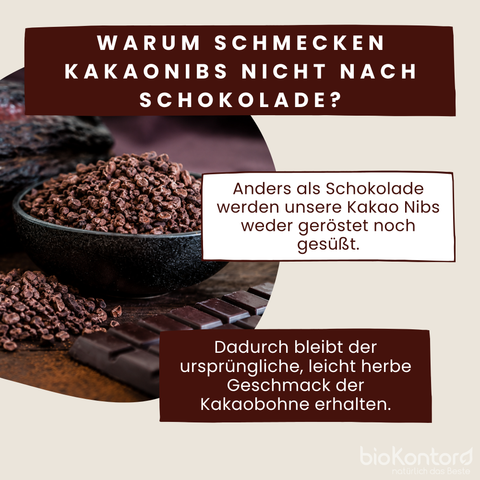 Erklärung Geschmack der Kakaonibs von bioKontor