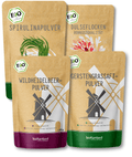 Heavy Metal Detox Smoothie Set nach Anthony William - BIO GerstengrasSAFTpulver 100 g, Wildheidelbeerpulver 200 g, Spirulinapulver 250 g, Dulseflocken 50 g - bioKontor