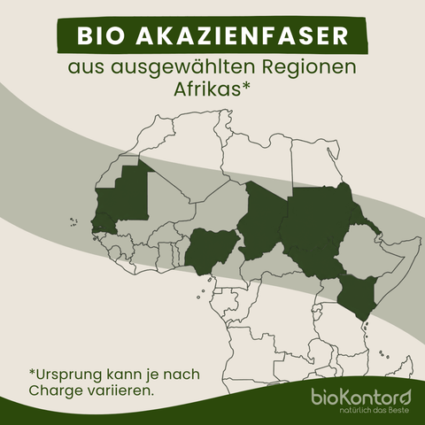 Herkunft von Akazienfaserpulver aus Afrika