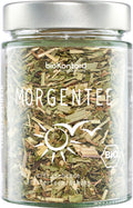 Morgentee bio Kräutermischung Tee im Glas