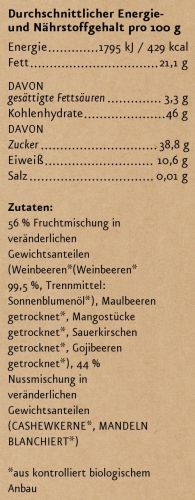 Nuss Frucht BIO Edelmischung 160 g - Ölmühle Solling