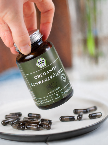 Oregano und Schwarzkümmelöl Kapseln BIO - vegan