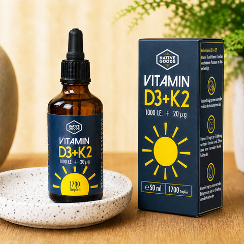 Vitamin D3 K2 Tropfen - native goods - [konventionell!]
