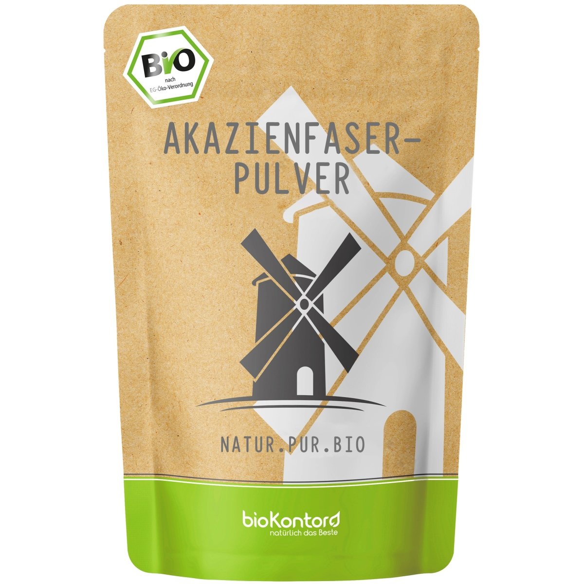 Bio Akazienfaserpulver Verpackung Kraftpapierbeutel von bioKontor