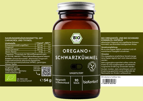 Bio Oreganoöl & Schwarzkümmelöl Kapseln kaufen