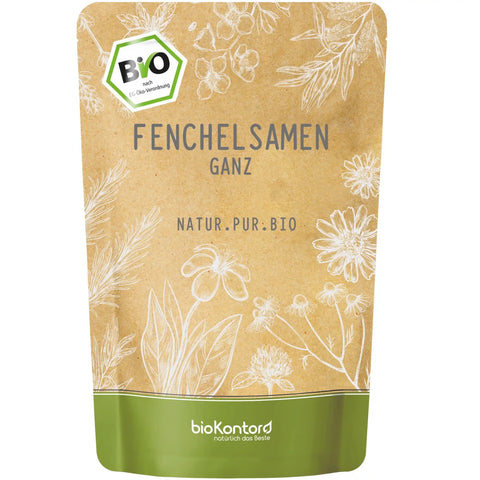 Bio Fenchelsamen ganz und getrocknet von biokontor - Produktverpackung Vorderseite