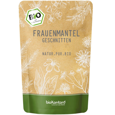 bio Frauenmantel geschnitten und getrocknet von bio Kontor - Produktverpackung Vorderseite