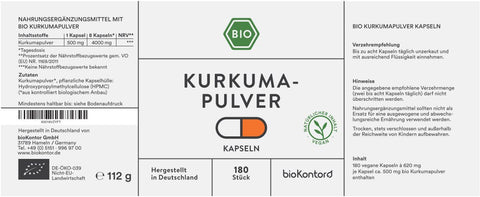 Bio Kurkuma Kapseln - vegan - bioKontor