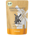 bio Kurkuma Pulver luftgetrocknet und feingemahlen in Rohkostqualität von biokontor - Produktverpackung Vorderseite
