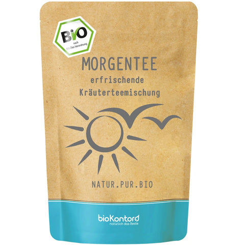 bio Morgentee Kräuterteemischung von biokontor - Produktverpackung Vorderseite