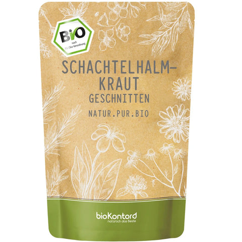 bio Schachtelhalmkraut geschnitten und getrocknet von biokontor - Produktverpackung Vorderseite