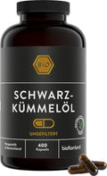 Bio Schwarzkümmelöl Kapseln 400 Stück in Glasdose