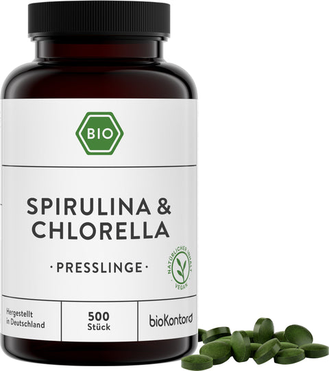 Bio Spirulina und Chlorella Presslinge - vegan - bioKontor