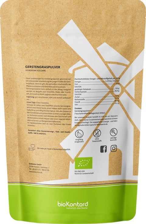 Gerstengraspulver - BIO - bioKontor