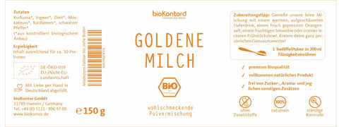 Goldene Milch Pulver BIO - bioKontor