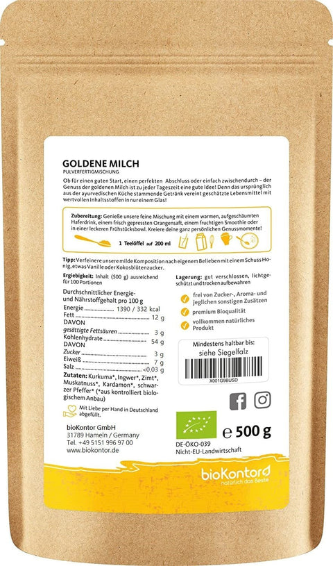 Goldene Milch Pulver BIO - bioKontor