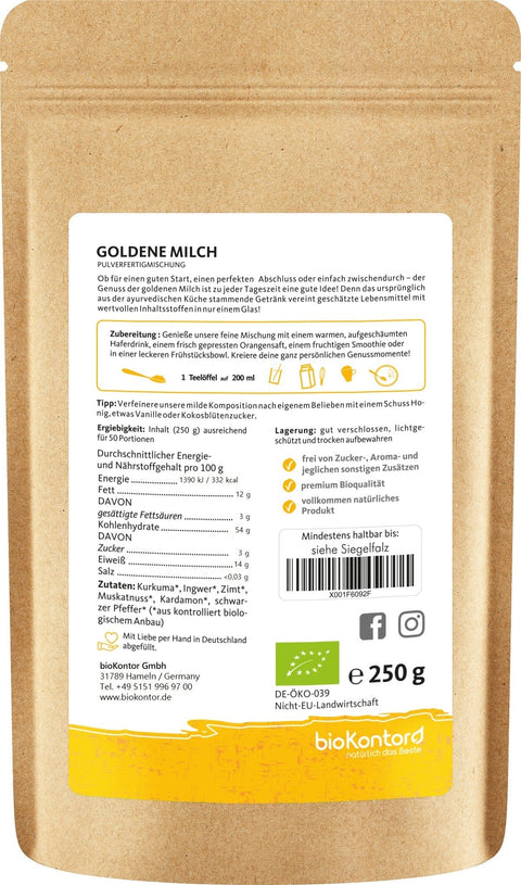 Goldene Milch Pulver BIO - bioKontor
